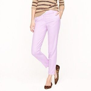 J Crew Wool Cafe Capri Lilac Trousers Pant Size 6 NWT